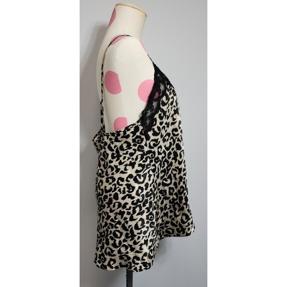 Women's Vintage Intimate Essentials Leopard Open Front Nighty Cami Medium Sexy - Picture 5 of 11